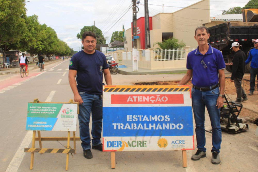 Parceria entre Estado e prefeitura tem garantido trabalho em Tarauacá. Foto: cedida