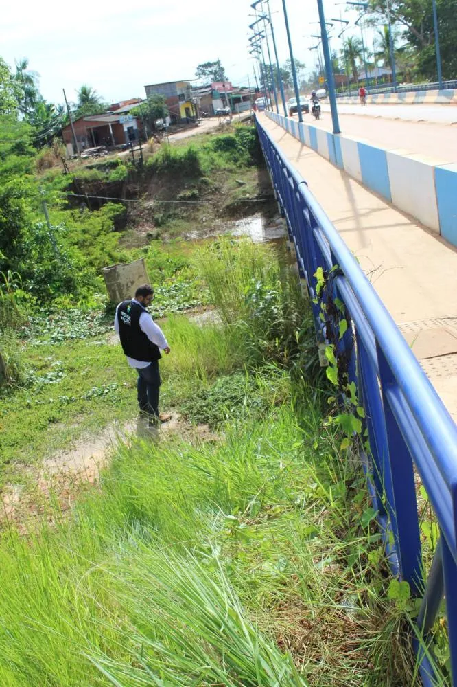 TCE-AC vistoria ponte sobre o Igarapé Judia