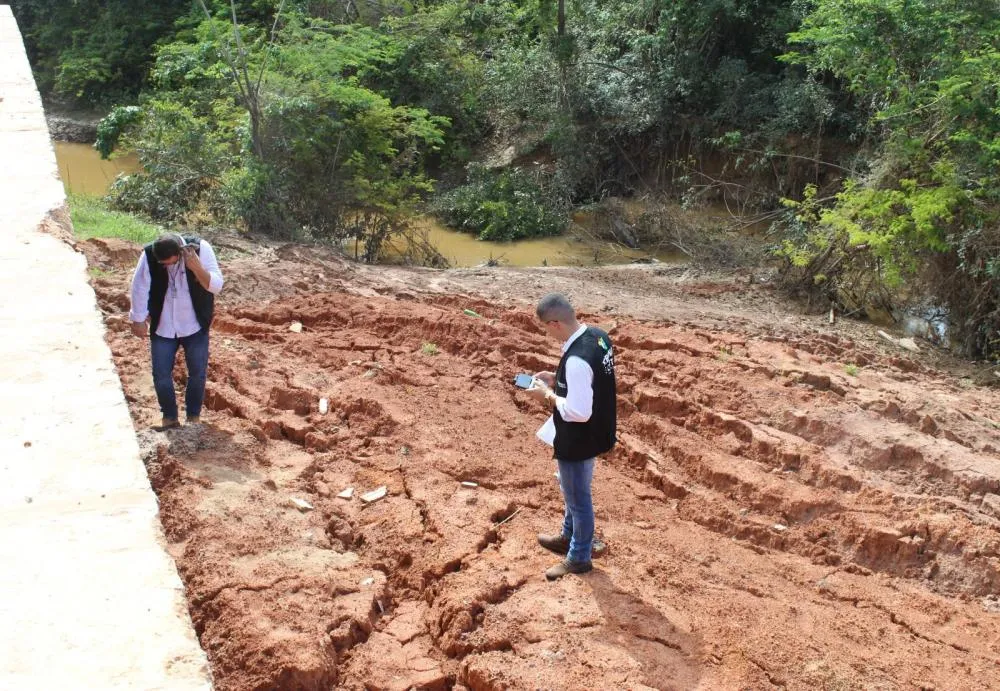 TCE-AC vistoria ponte sobre o Igarapé Judia