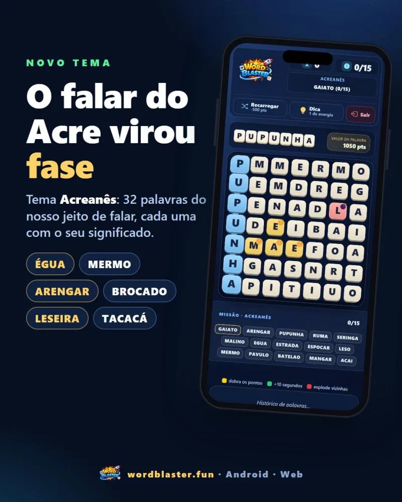 Jogo criado em Rio Branco ganha fase com palavras e expressões do ‘acreanês’